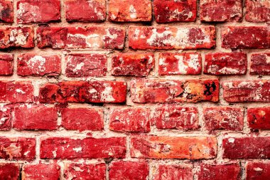 Doku, tuğla, duvar, arka plan olarak kullanılabilir. Çizik ve çatlaklarla tuğla dokusu