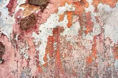 Doku, duvar, beton, arka plan olarak kullanılabilir. Çizik ve çatlaklarla dolu bir duvar parçası.