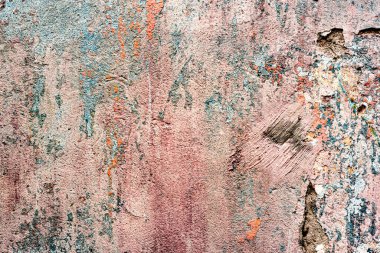 Doku, duvar, beton, arka plan olarak kullanılabilir. Çizik ve çatlaklarla dolu bir duvar parçası.