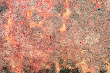 Doku, duvar, beton, arka plan olarak kullanılabilir. Çizik ve çatlaklarla dolu bir duvar parçası.