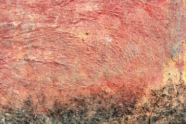 Doku, duvar, beton, arka plan olarak kullanılabilir. Çizik ve çatlaklarla dolu bir duvar parçası.