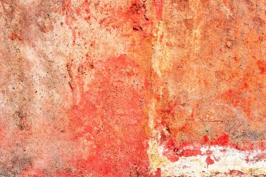 Doku, duvar, beton, arka plan olarak kullanılabilir. Çizik ve çatlaklarla dolu bir duvar parçası.