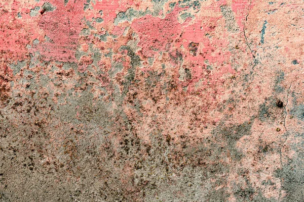 老磨擦裂缝粉红混凝土墙体纹理背景 — 图库照片