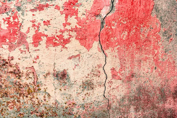 Old Grunge Crack Pink Concrete Wall Texture Background — Stock Photo, Image