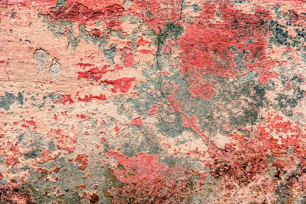 老磨擦裂缝粉红混凝土墙体纹理背景 — 图库照片