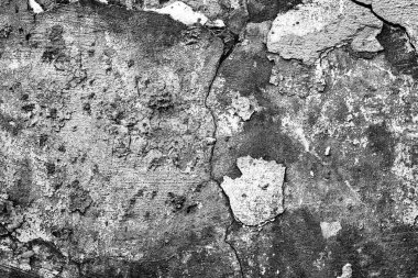 Doku, duvar, beton, arka plan olarak kullanılabilir. Çizik ve çatlaklarla dolu bir duvar parçası.