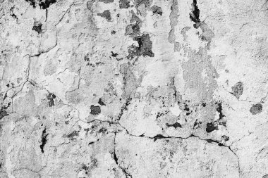 Doku, duvar, beton, arka plan olarak kullanılabilir. Çizik ve çatlaklarla dolu bir duvar parçası.