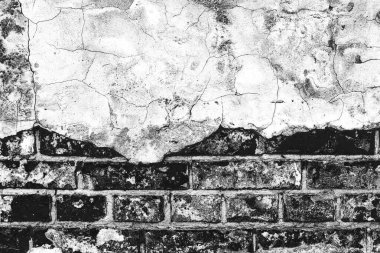 Doku, tuğla, duvar, arka plan olarak kullanılabilir. Çizik ve çatlaklarla tuğla dokusu