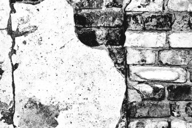 Doku, tuğla, duvar, arka plan olarak kullanılabilir. Çizik ve çatlaklarla tuğla dokusu