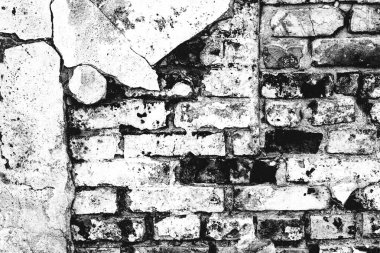 Doku, tuğla, duvar, arka plan olarak kullanılabilir. Çizik ve çatlaklarla tuğla dokusu