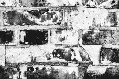 Doku, tuğla, duvar, arka plan olarak kullanılabilir. Çizik ve çatlaklarla tuğla dokusu