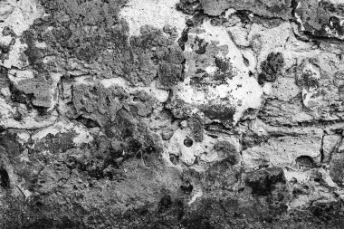 Doku, duvar, beton, arka plan olarak kullanılabilir. Çizik ve çatlaklarla dolu bir duvar parçası.