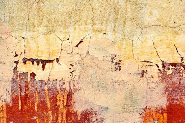 Doku, duvar, beton, arka plan olarak kullanılabilir. Çizik ve çatlaklarla dolu bir duvar parçası.