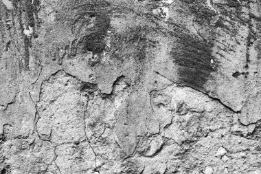 Doku, duvar, beton, arka plan olarak kullanılabilir. Çizik ve çatlaklarla dolu bir duvar parçası.