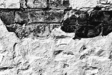 Doku, duvar, beton, arka plan olarak kullanılabilir. Çizik ve çatlaklarla dolu bir duvar parçası.