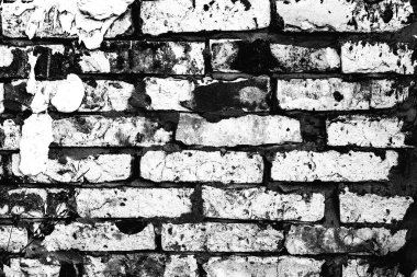 Doku, tuğla, duvar, arka plan olarak kullanılabilir. Çizik ve çatlaklarla tuğla dokusu