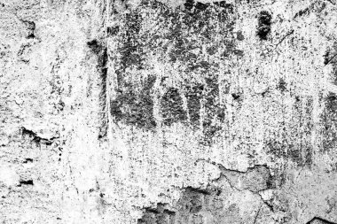 Doku, duvar, beton, arka plan olarak kullanılabilir. Çizik ve çatlaklarla dolu bir duvar parçası.