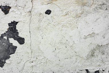 Doku, duvar, beton, arka plan olarak kullanılabilir. Çizik ve çatlaklarla dolu bir duvar parçası.