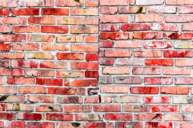 Doku, tuğla, duvar, arka plan olarak kullanılabilir. Çizik ve çatlaklarla tuğla dokusu