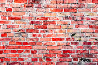 Doku, tuğla, duvar, arka plan olarak kullanılabilir. Çizik ve çatlaklarla tuğla dokusu