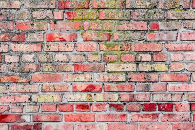 Doku, tuğla, duvar, arka plan olarak kullanılabilir. Çizik ve çatlaklarla tuğla dokusu