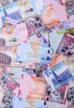 Kuveyt kağıt parası, para birimi olarak dinar banknotları takas veya seyahat için. İş geçmişi olarak Kuveyt parası