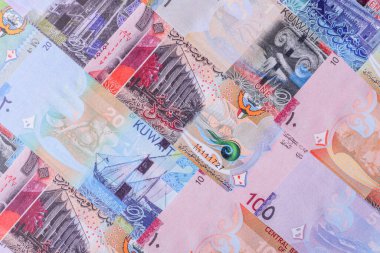 Kuveyt kağıt parası, para birimi olarak dinar banknotları takas veya seyahat için. İş geçmişi olarak Kuveyt parası