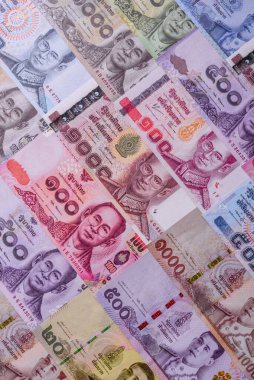 Tayland kağıt parası, para birimi olarak dinar banknotları ya da seyahat. İş geçmişi olarak Tayland parası