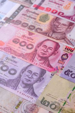 Tayland kağıt parası, para birimi olarak dinar banknotları ya da seyahat. İş geçmişi olarak Tayland parası