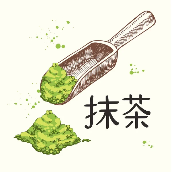 Cérémonie Japonaise Thé Ethnique National Matcha Traditions Thé Éléments Décoratifs — Image vectorielle