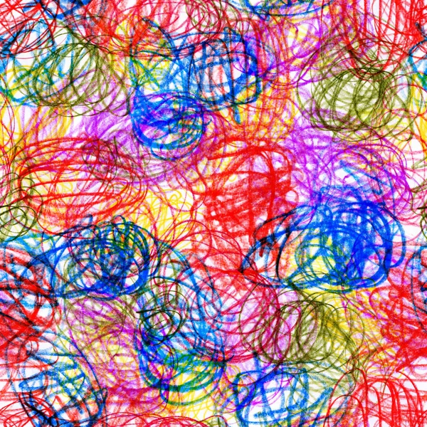 Bezešvé vzory s tvůrčí strukturou. Ilustrace barevného pozadí tužky. Čáry tužkou. Dětské kresby. — Stock fotografie