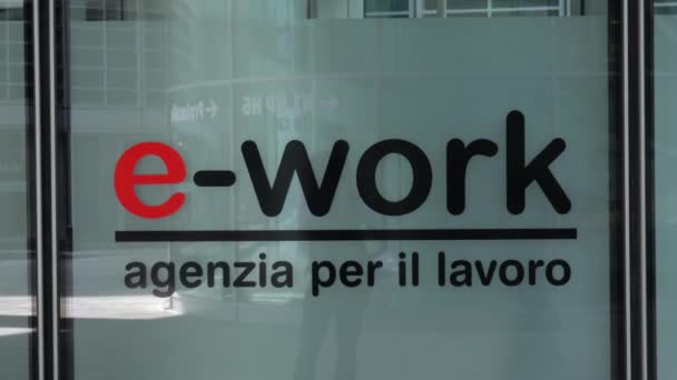 Europa Italia Milán Mayo 2020 Agencia Empleo Work Lombardy Region — Vídeos de Stock