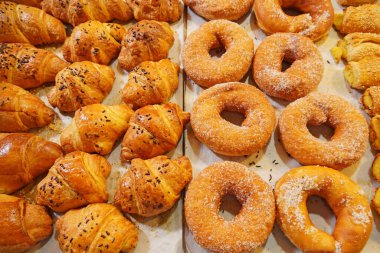 Susam tohumlu taze pişmiş simit.