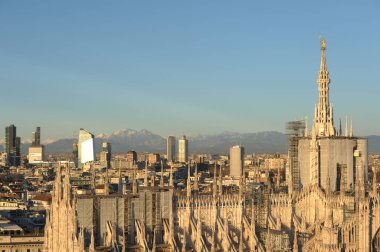 İtalya - Milano - Duomo Katedrali, Vittorio Emanuele Galerisi ve Skylin