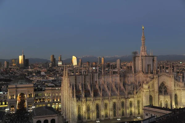 Europe Italie Milan Décembre 2019 Vue Panoramique Sur Nouvel Horizon — Photo