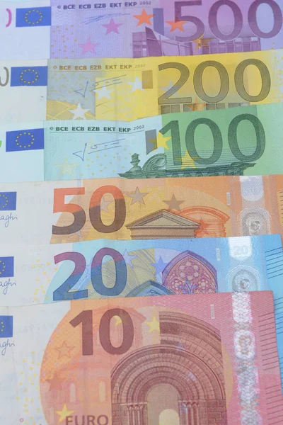 Eurobankbiljetten Witte Achtergrond — Stockfoto