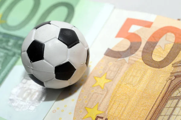 Football and Euro money. Online bet - sports betting and gambling addiction - sport and soccer