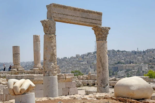 Ruinas Antiguas Ciudad Jerash Jordania — Foto de Stock