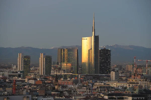 Europa Italia Milano Dicembre 2019 Veduta Panoramica Del Nuovo Skyline — Foto Stock