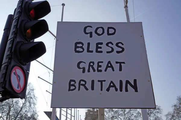 Engeland Londen April 2019 Brexit Demonstratie Westminster Protest Voor Vertrek — Stockfoto