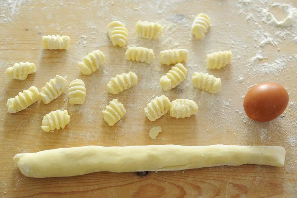 Домашний Картофельный Ньокки Традиция Итальянской Кухни — стоковое фото