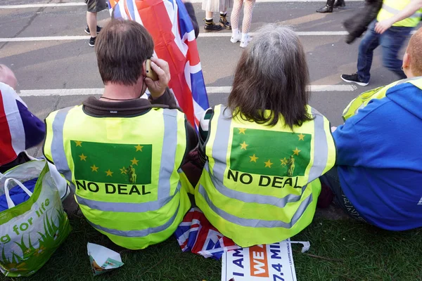 Engeland Londen April 2019 Brexit Demonstratie Westminster Protest Voor Vertrek — Stockfoto