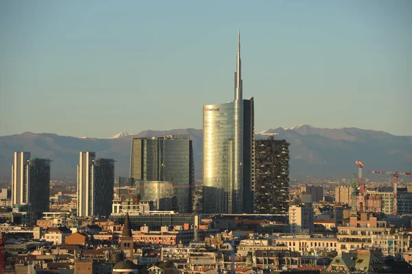 Europa Italia Milano Dicembre 2019 Veduta Panoramica Del Nuovo Skyline — Foto Stock