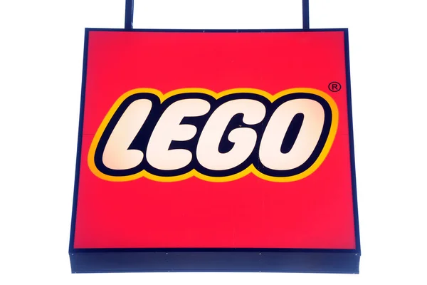 Milán Italia Enero 2019 Logo Lego Lego Store — Foto de Stock
