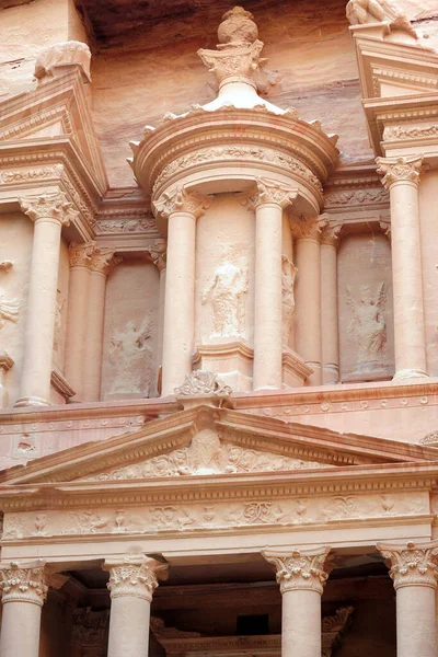 Khazneh Nell Antica Città Petra Giordania Durante Giorno Conosciuto Come — Foto Stock