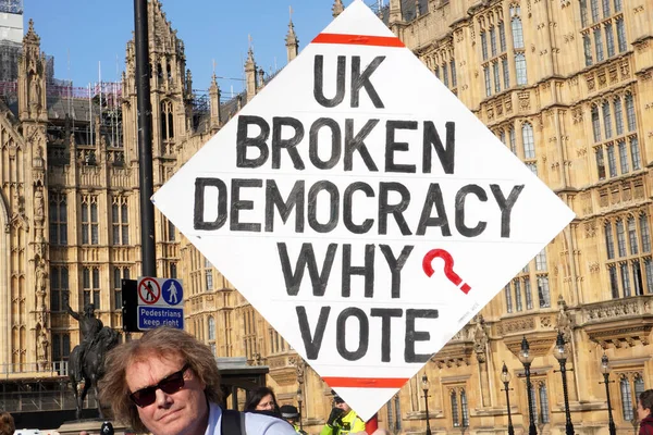 England London April 2019 Demonstrace Brexitu Westminsteru Protesty Prospěch Odchodu — Stock fotografie