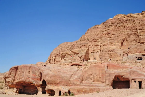 Oude Ruïnes Van Petra Jordan — Stockfoto