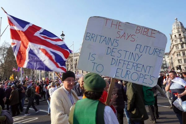 England London April 2019 Demonstrace Brexitu Westminsteru Protesty Prospěch Odchodu — Stock fotografie