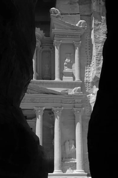 Gün Boyunca Ürdün Petra Kentindeki Khazneh Hazine Olarak Bilinir Petra — Stok fotoğraf