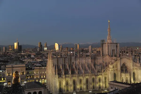 Europe Italie Milan Décembre 2019 Vue Panoramique Sur Nouvel Horizon — Photo